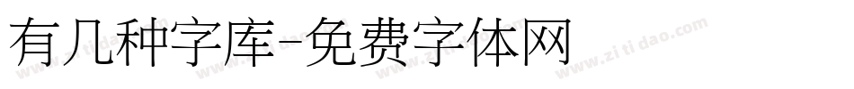 有几种字库字体转换