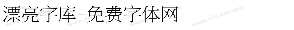 漂亮字库字体转换