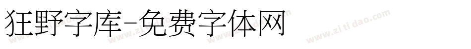 狂野字库字体转换