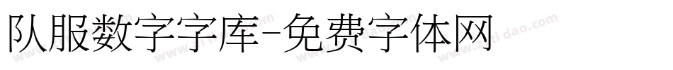 队服数字字库字体转换