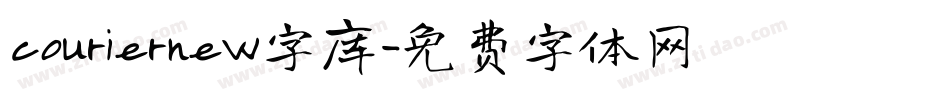 couriernew字库字体转换