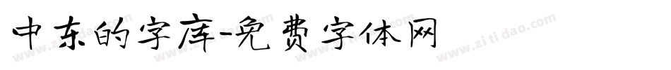 中东的字库字体转换