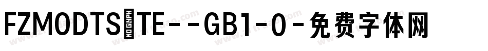 FZMODTS_TE--GB1-0字体转换