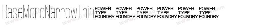 BaseMonoNarrowThin字体转换