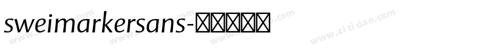 sweimarkersans字体转换