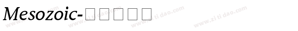 Mesozoic字体转换