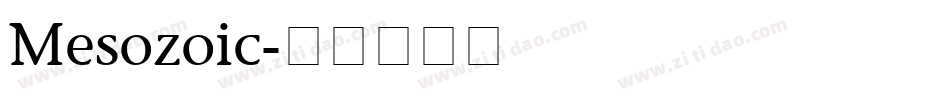 Mesozoic字体转换