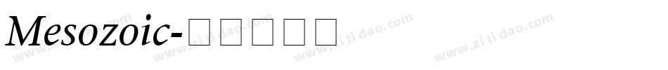 Mesozoic字体转换