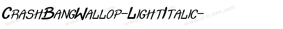 CrashBangWallop-LightItalic字体转换