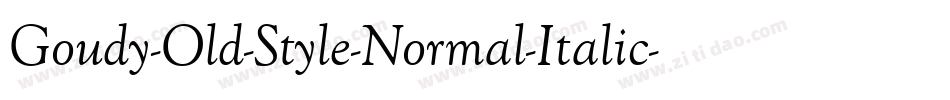 Goudy-Old-Style-Normal-Italic字体转换