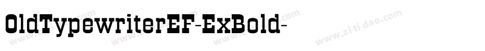 OldTypewriterEF-ExBold字体转换