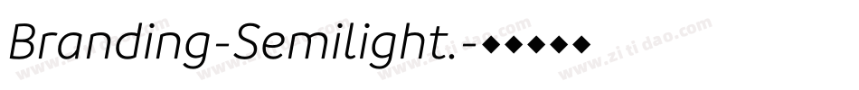 Branding-Semilight.字体转换