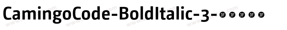 CamingoCode-BoldItalic-3字体转换