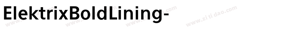 ElektrixBoldLining字体转换