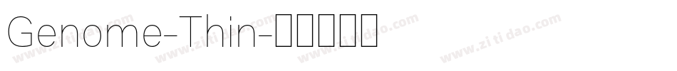 Genome-Thin字体转换