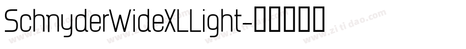 SchnyderWideXLLight字体转换