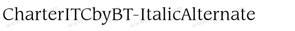 CharterITCbyBT-ItalicAlternate字体转换