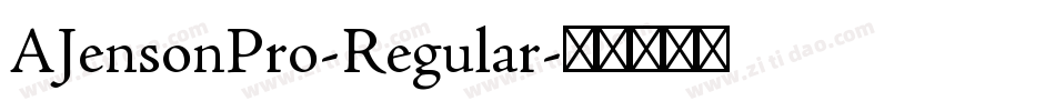 AJensonPro-Regular字体转换