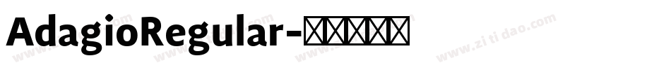 AdagioRegular字体转换