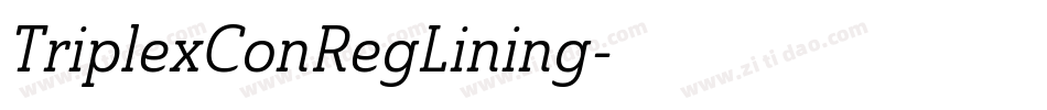 TriplexConRegLining字体转换