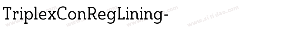 TriplexConRegLining字体转换