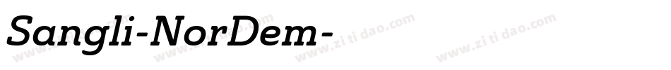 Sangli-NorDem字体转换