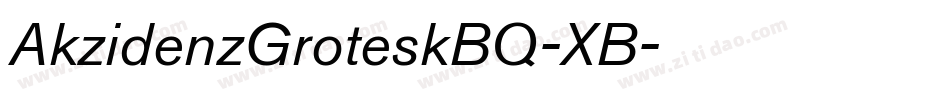 AkzidenzGroteskBQ-XB字体转换