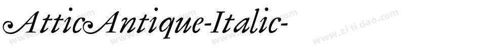 AtticAntique-Italic字体转换