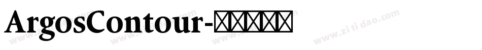 ArgosContour字体转换