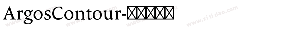 ArgosContour字体转换