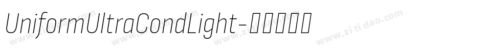 UniformUltraCondLight字体转换