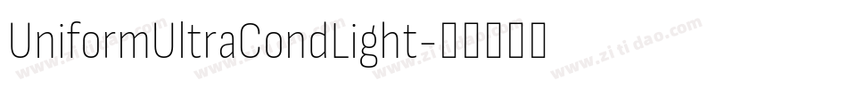 UniformUltraCondLight字体转换