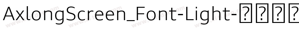 AxlongScreen_Font-Light字体转换