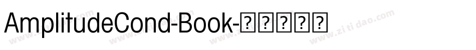 AmplitudeCond-Book字体转换