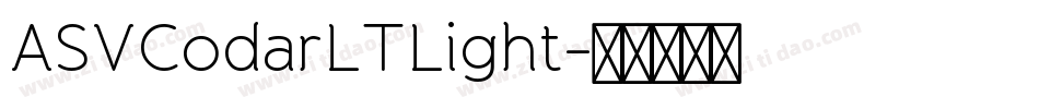 ASVCodarLTLight字体转换