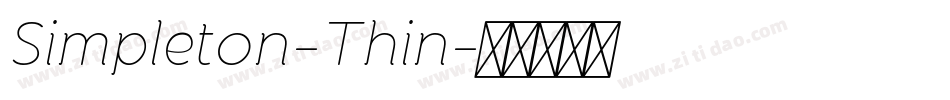 Simpleton-Thin字体转换