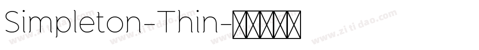 Simpleton-Thin字体转换