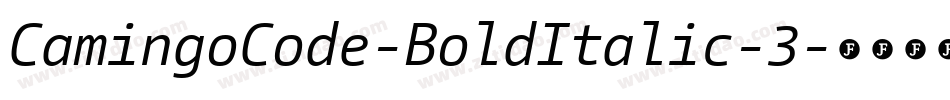 CamingoCode-BoldItalic-3字体转换