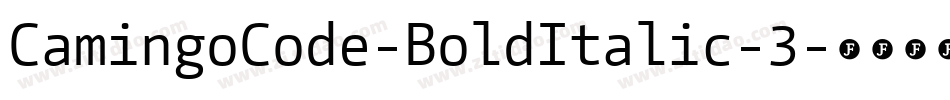 CamingoCode-BoldItalic-3字体转换