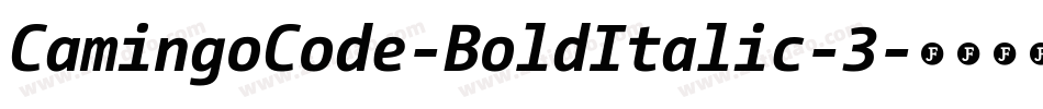 CamingoCode-BoldItalic-3字体转换