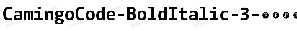 CamingoCode-BoldItalic-3字体转换