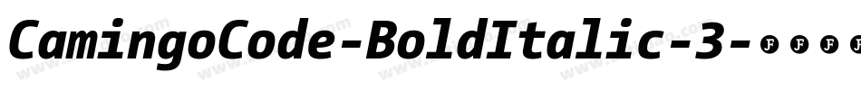 CamingoCode-BoldItalic-3字体转换