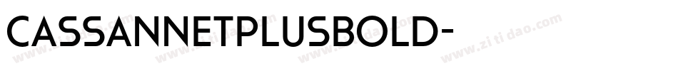 CassannetPlusBold字体转换