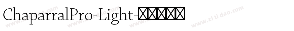 ChaparralPro-Light字体转换