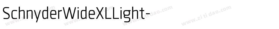 SchnyderWideXLLight字体转换