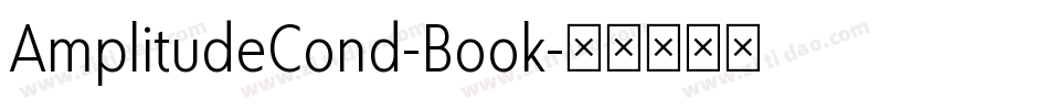 AmplitudeCond-Book字体转换