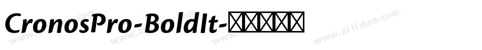 CronosPro-BoldIt字体转换