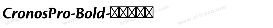 CronosPro-Bold字体转换