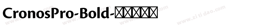 CronosPro-Bold字体转换