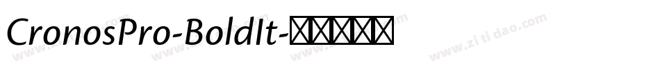 CronosPro-BoldIt字体转换